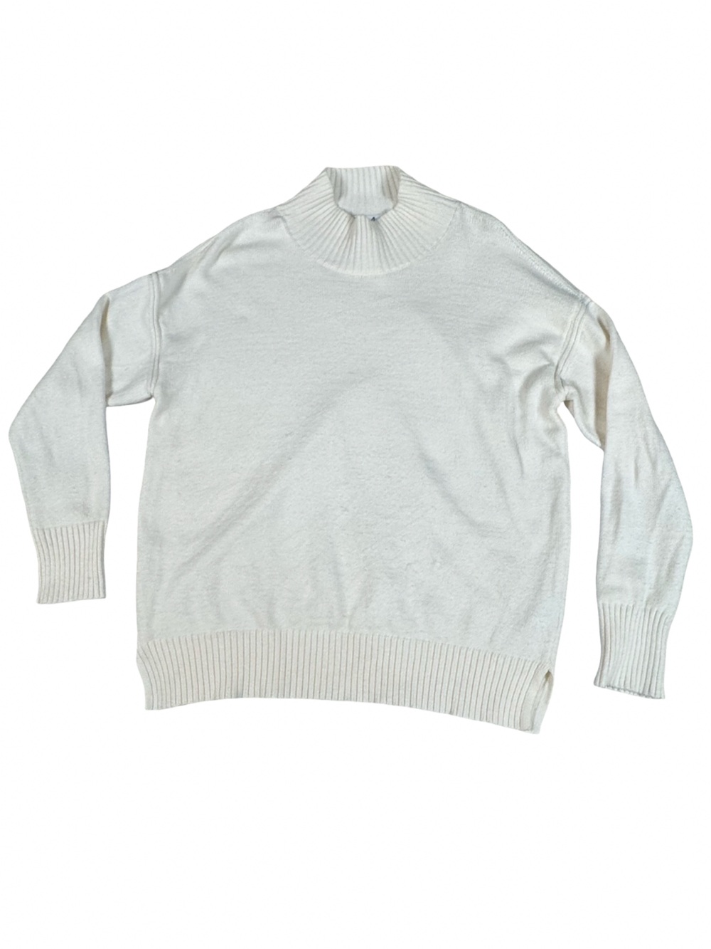 Magaschoni Cream Knit Long Sleeve Sweater Small